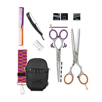 Zestaw BASIC SET THE STAGE IS YOURS ERGO Nożyczki + Degażówki fryzjerskie jednostronne Jaguar ERGO PRESTYLE 5,5" + Akcesoria