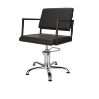 Fotel Fryzjerski LOFT Ayala 48H baza pająk, czarny NOWOŚĆ