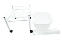 Brodzik do pedicure biały prosty