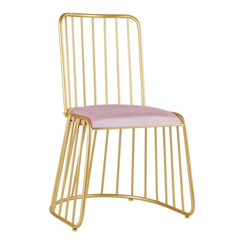 Krzesło Velvet MT-307 złoto różowe