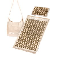 MATA DO AKUPRESURY ACTIVFIZJO PREMIUM NATURAL BEŻOWO ZŁOTA Z PODUSZKĄ