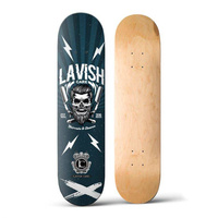LAVISH CARE MEN - deska skateboard - czaszka