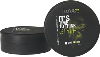 FUSION AND CO Black Hairwax - Czarny wosk 5 stopień utrwalenia 150 ml