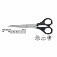 Nożyczki fryzjerskie 5" plastikowe rączki bez podpórki