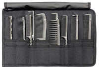 KASHO Zestaw grzebieni z włókna węglowego - 10 szt w eleganckim etui