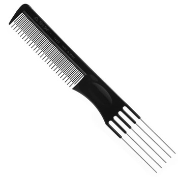 Grzebień fryzjerski do tapirowania metalowe zęby 19,5 cm EUROSTIL