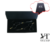 Zestaw nożyczek VIVA TOP PASTELL LINE nożyczki 5,5"+ degażówki 5,5"+ etui black 2 poz.