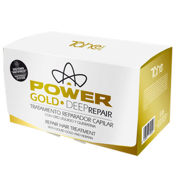POWER GOLD MASK - GOLD POWER DEEP REPAIR - Ampułki eliminujace puszenie włosów 6 x 10 ml - Perełka TAHE nr.76