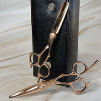 Zestaw nożyczek VIVA TOP ROSA AUREA nożyczki 5,5"+ degażówki 5,5"+ etui black 2 poz.