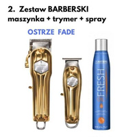 Zestaw Urodzinowy LIMITED Maszynka fryzjerska JOKER , Trymer fryzjerski bezprzewodowy JOKER MINI , Spray do czyszczenia i smarowania ostrza OIL FRESH 300 ml