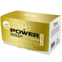 POWER GOLD MASK - GOLD POWER DEEP REPAIR BLOND - Ampułki eliminujace puszenie włosów blond 6 x 10 ml - Perełka TAHE nr.77
