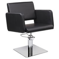 Fotel Fryzjerski LEA Ayala 48H baza kwadrat, czarny