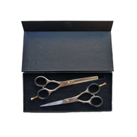 Zestaw nożyczek VIVA TOP ERGO LINE nożyczki 5,5"+ degażówki 5,5"+ etui black 2 poz.