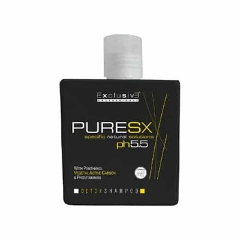 PURE SX DETOX Szampon 250 ML- na bazie aktywnego węgla roślinnego