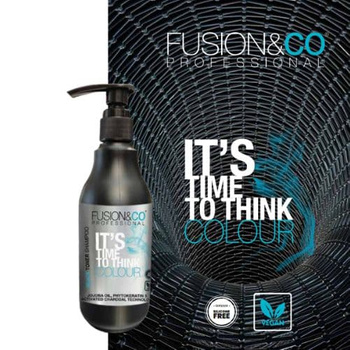 FUSION AND CO  BLACK TONER SHAMPOO Chłodzący szampon z węglem aktywnym, olejkiem jojoba i Phytokeratyną 500 ml