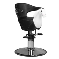 GABBIANO FOTEL FRYZJERSKI DZIECIĘCY KONIK CZARNY
