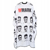 WMARK Peleryna MEN barberska fryzjerska duża z gumowym kołnierzem