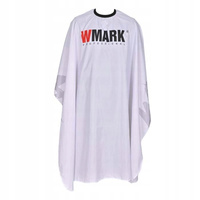 WMARK Peleryna WHITE barberska fryzjerska duża z elastycznym kołnierzem