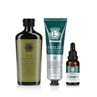 Lavish Care Zestaw do pielęgnacji brody: Szampon 3w1 + Balsam + Olejek do brody
