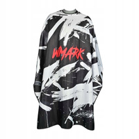 WMARK Peleryna barberska fryzjerska CHAOS duża z gumowym kołnierzem