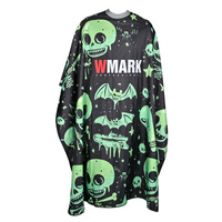 WMARK Peleryna barberska fryzjerska CREEPY duża z gumowym kołnierzem