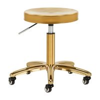 Taboret kosmetyczny / fryzjerski złoty AM-863