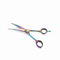 Nożyczki groomerskie PETS Jay2 MULTIKOLOR-zagięte 8'