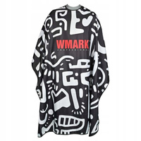 WMARK Peleryna GRAFFITI barberska fryzjerska duża z gumowym kołnierzem