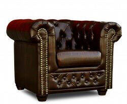 Fotel Chesterfield pikowany