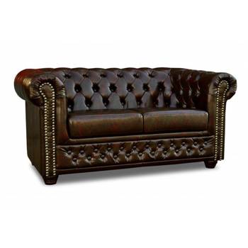 Sofa dwuosobowa Chesterfield pikowana